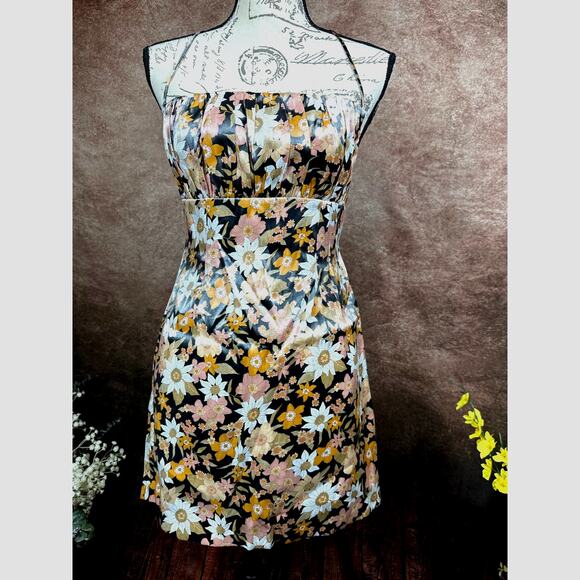 Rumer Paloma Floral Mini Dress Criss Cross Back S (4) - Picture 1 of 12